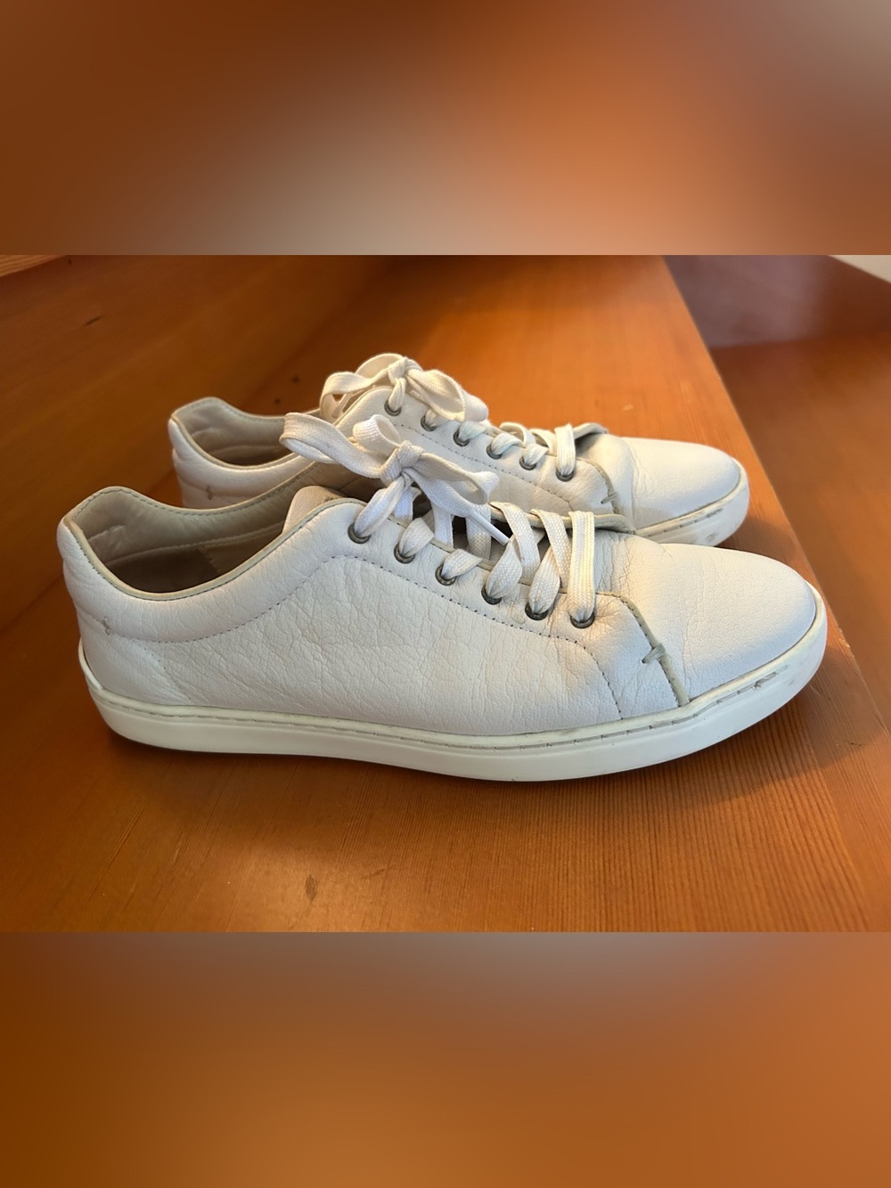 Rag and Bone Classic White Leather Women’s Lace-Up Sneakers